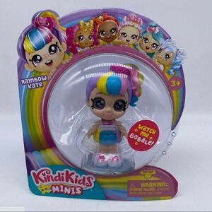 RAINBOW KATE Mini Poseable Bobble Head Doll KINDI KIDS MINIS Glitter Eyes